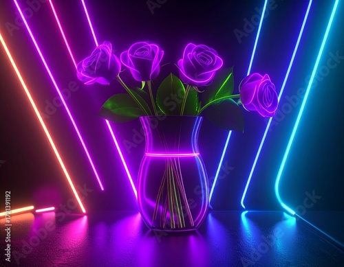 vase of beautiful flowers as background