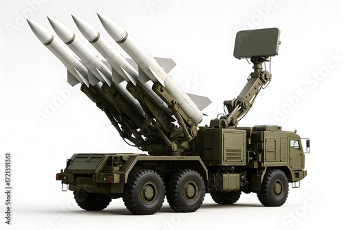 Mobile Air Defense Missile Launcher – Studio Shot
