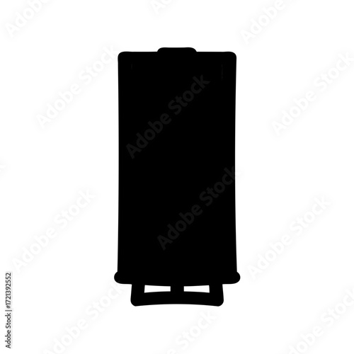 Silhouette of a portable power station on a white background for illustrations