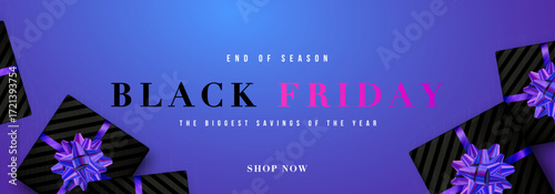 Bold typography highlights Black Friday sales, vibrant colors create excitement and urgency