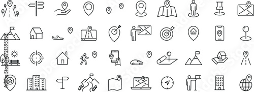 Location icon, Map pin vector, GPS navigation artwork, Destination clipart design, Global map illustration, Travel location symbol, Online map drawing, Wayfinding icon element, Compass direction image