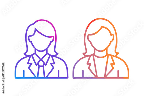 Businesswoman icon vector.men and women 
