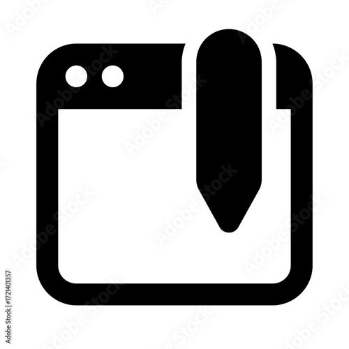 Iconic representation of two users or team members depicted with simple geometric shapes in black and white