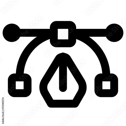 Illustration of a hot tub with steam rising from the water and a rectangular base in a simple black line