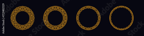 Intricate celtic and viking inspired frames featuring nordic patterns. ideal for design projects and decorations.