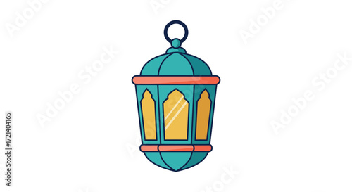 A colorful illustration of a traditional middle eastern style lantern