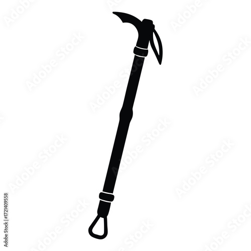 Park Ranger isolated climbing stick on white background