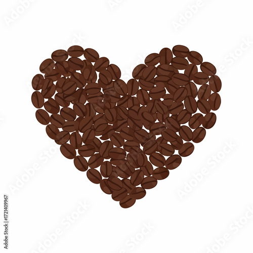 Coffee Bean Heart - A Symbol of Love and Caffeine.