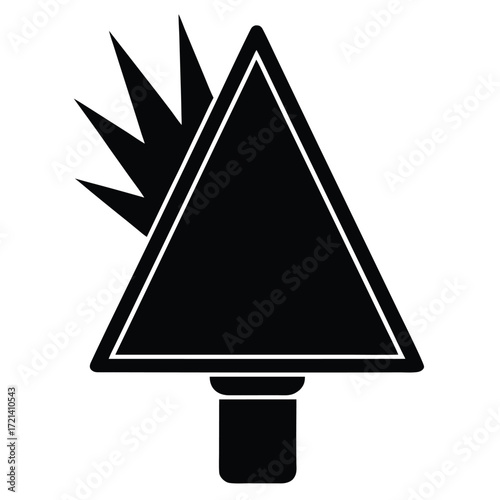 Park Ranger isolated emergency flare on white background