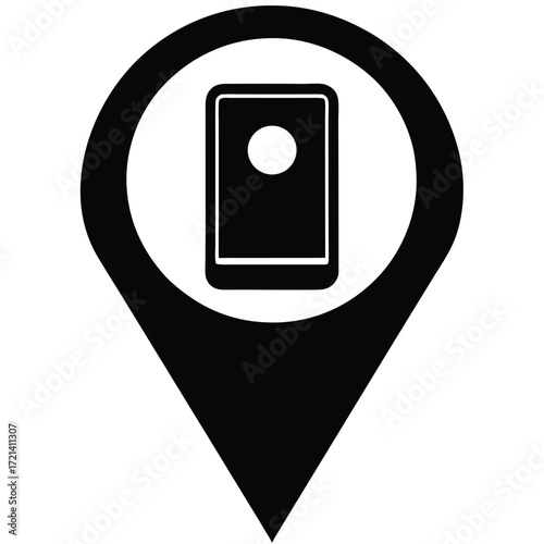 Park Ranger isolated gps device on white background