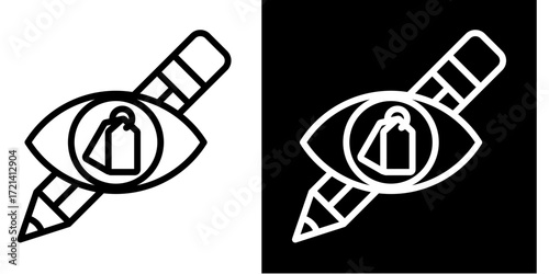 Visual Identity  Icon Set White Style Collection