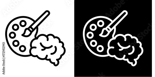 Color Psychology  Icon Set White Style Collection