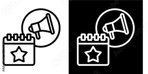 Event Marketing  Icon Set White Style Collection