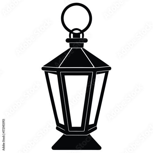 Park Ranger isolated lantern on white background