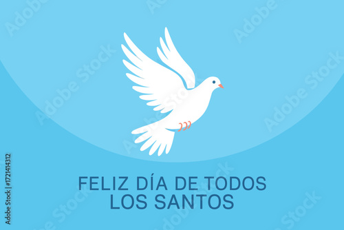Feliz Día de Todos los Santos Dove Cloud Spiritual Peace