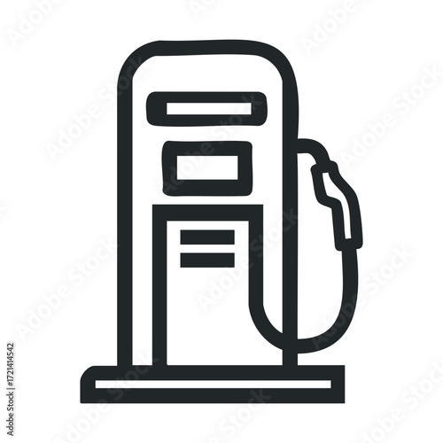 Fuel station pump design for modern transportation needs. Vector illustration