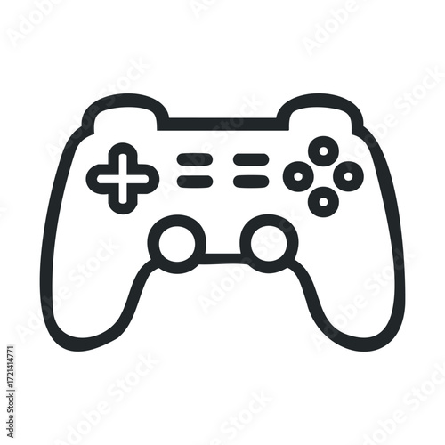 Gaming controller icon for modern technology and entertainment. Vector illustration