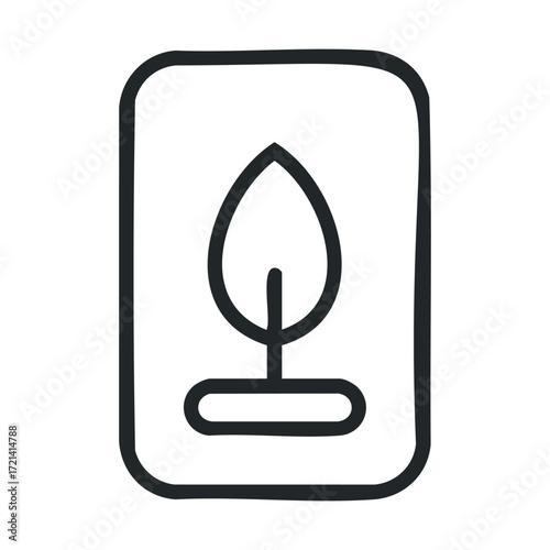 Simple leaf symbol designed for environmental themes. Vector illustration