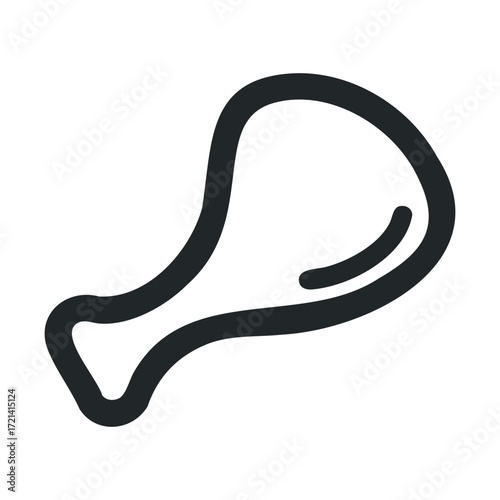 Delicious chicken drumstick illustration for food design projects. Vector illustration