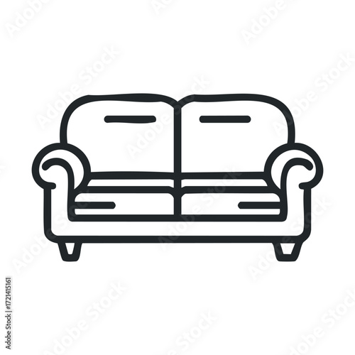Stylish living room furniture design for modern interiors. Vector illustration