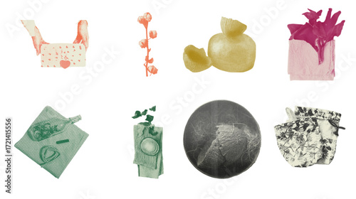 A festive holiday illustration featuring a collection of vegetables and herbs flying on a paper currency Christmas tree
