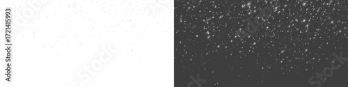 Realistic PNG falling snowflakes background on transparent isolated overlay