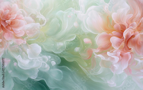 Retro style floral texture art background
