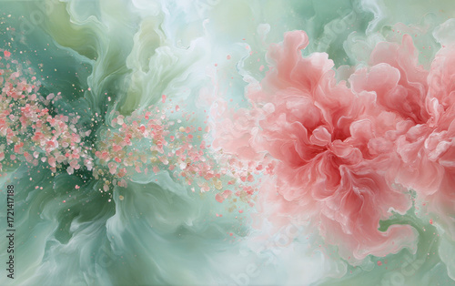 Retro style floral texture art background
