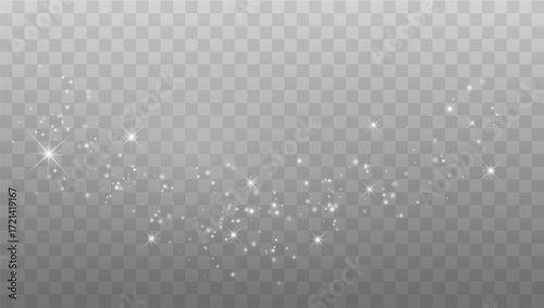 Shining Stars with Sparkles. Christmas Background