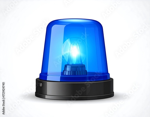 Blue emergency light icon