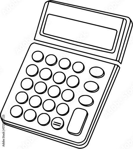 Illustration of calculator accounting finance mathematics calculation business math tool device gadget
