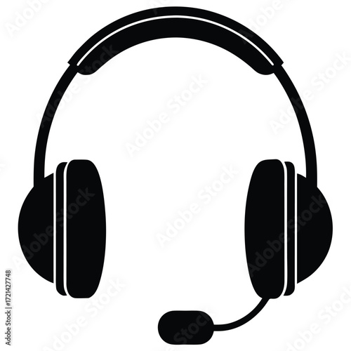 Park Ranger isolated radio headset on white background