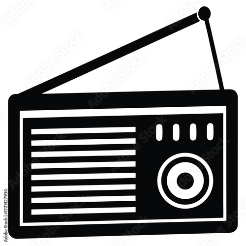 Park Ranger isolated radio on white background