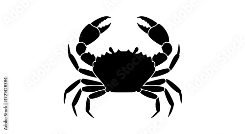 Crab figure black white icon