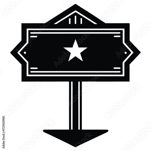 Park Ranger isolated ranger sign board on white background