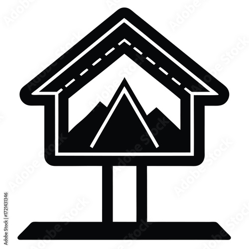 Park Ranger isolated ranger station sign on white background