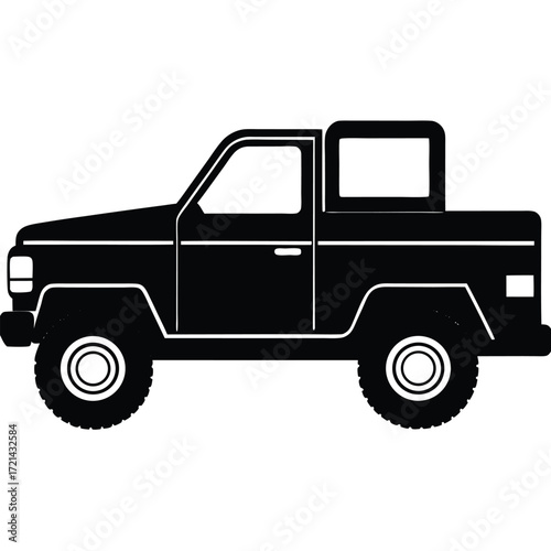 Park Ranger isolated ranger truck on white background