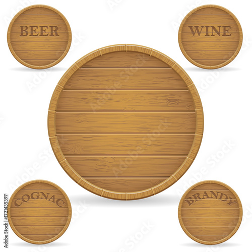 barrel made of wooden cartoon stock vector illustration isolated on white background