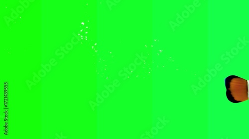 Animated tropical clownfish gracefully gliding through water with bubbles, isolated on a green screen background for easy video editing