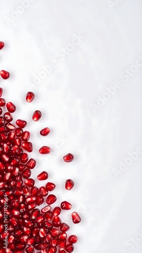 Ripe pomegranate kernels with juicy texture high resolution photo