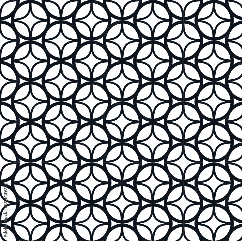 Fototapeta premium Abstract floral seamless thai pattern, modern shape for design