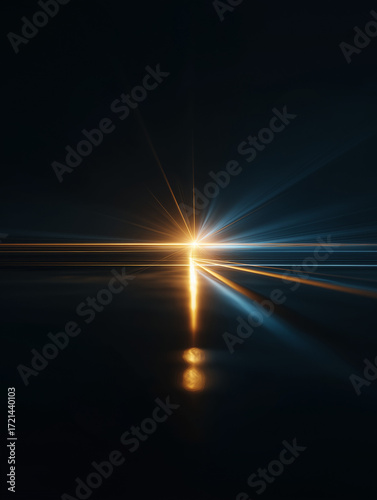 presents a sleek, futuristic, and minimalist design featuring a dark background with glowing streaks of light. dynamic streaks of light stretch horizontally across the image, suggesting motion, energy