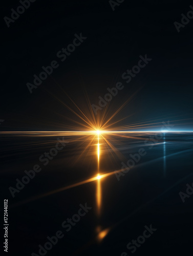 presents a sleek, futuristic, and minimalist design featuring a dark background with glowing streaks of light. dynamic streaks of light stretch horizontally across the image, suggesting motion, energy
