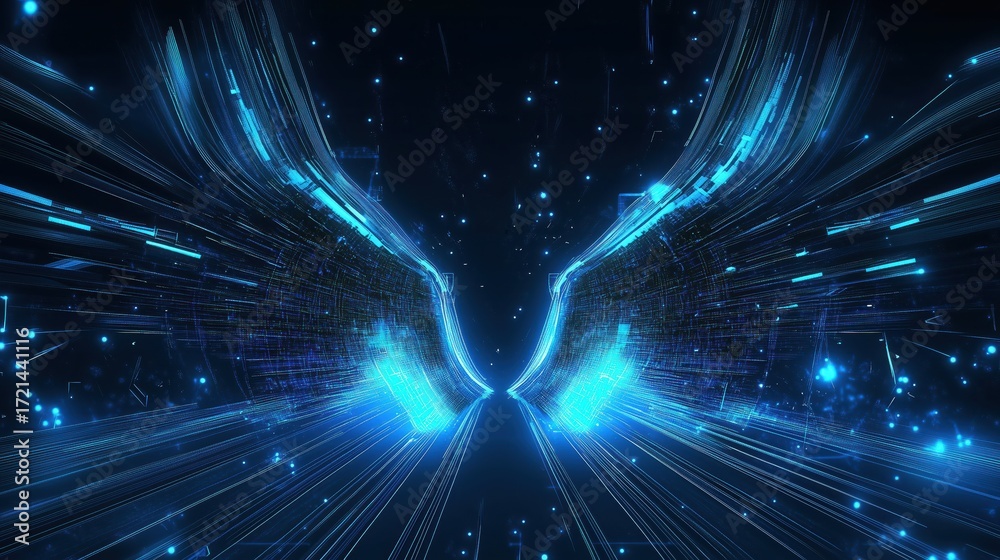 Obraz premium Abstract Futuristic Tunnel