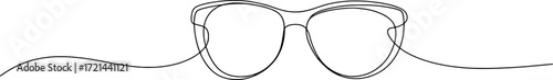 Simple black outline of eyeglasses spectacles eyewear