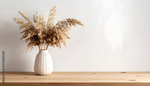 Dried pampas grass interior decoration high resolution photo