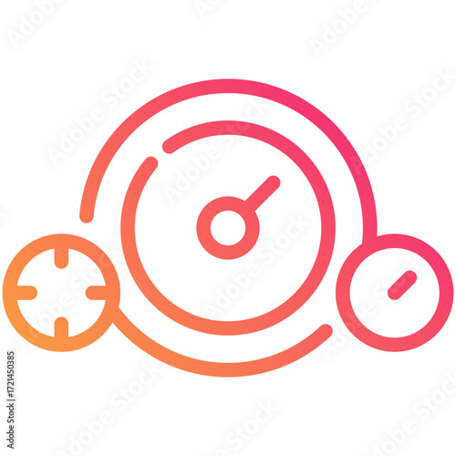 speedometer gradient line icon