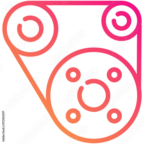 belt gradient line icon