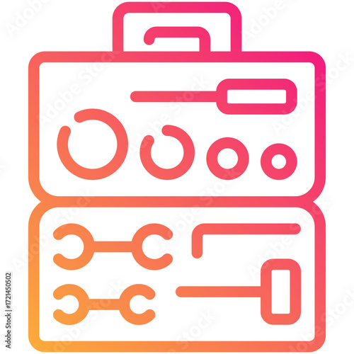 toolbox gradient line icon