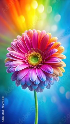 A colorful flower with bright petals